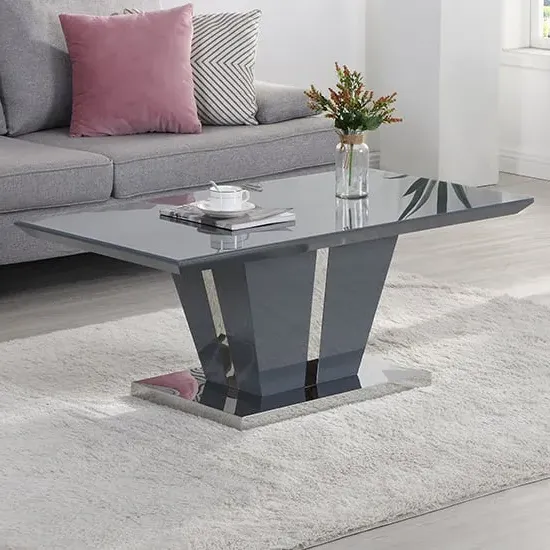 Memphis Coffee Table - Grey, Glass