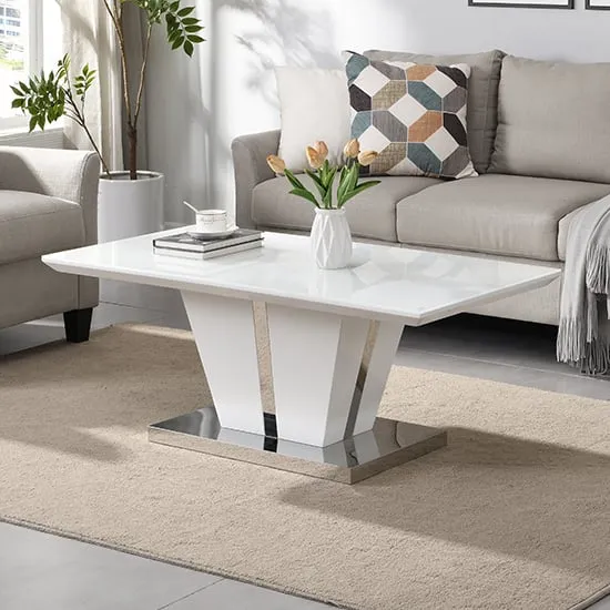 Memphis Coffee Table - White, Glass