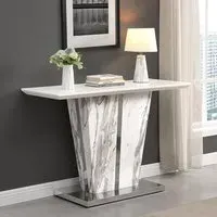Memphis Console Table - Filo Marble Effect, Glass