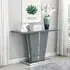 Memphis Console Table with Glass Top - Grey