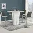 Memphis Glass Rectangular Bar Table with 4 Ritz Stools - White