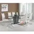 Memphis Large Dining Set with 6 Petra Chairs - White, Glass