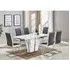 Memphis Large Dining Table 6 Symphony Chairs - White, Black