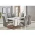 Memphis Large Dining Table Set with 6 Vesta Chairs - White