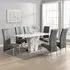 Memphis Large Filo Effect Dining Table with 6 Vesta Chairs