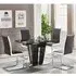 Memphis Small Black Gloss Dining Table 4 Symphony Chairs - Black