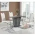 Memphis Small Dining Set with 4 Petra Chairs - White, Glass