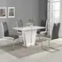 Memphis Small Dining Set with 4 Petra Chairs - White, Glass