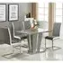 Memphis Small Dining Table Set with 4 Petra Chairs - Grey