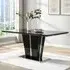 Memphis Small Dining Table with Glass Top - Black