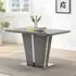 Memphis Small Dining Table with Glass Top - Grey