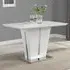 Memphis Small Dining Table with Glass Top - White