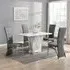 Memphis Small Filo Effect Dining Table 4 Ravenna Chairs - Grey