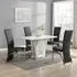 Memphis Small Filo Effect Dining Table 4 Ravenna Chairs - White