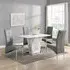 Memphis Small Filo Effect Dining Table with 4 Vesta Chairs