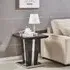 Memphis Square Lamp Table - Black, Glass