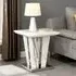 Memphis Square Lamp Table - Filo Marble Effect, Glass
