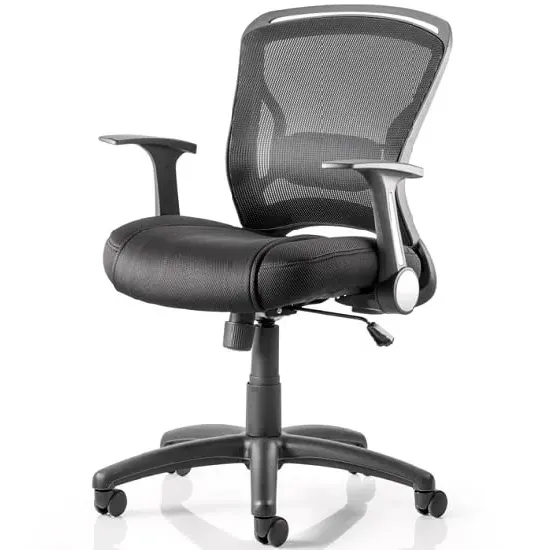 Mendes Office Chair with Castors - Black, Fabric image