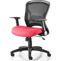 Mendes Office Chair with Castors - Cherry, Fabric