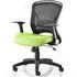 Mendes Office Chair with Castors - Green, Fabric