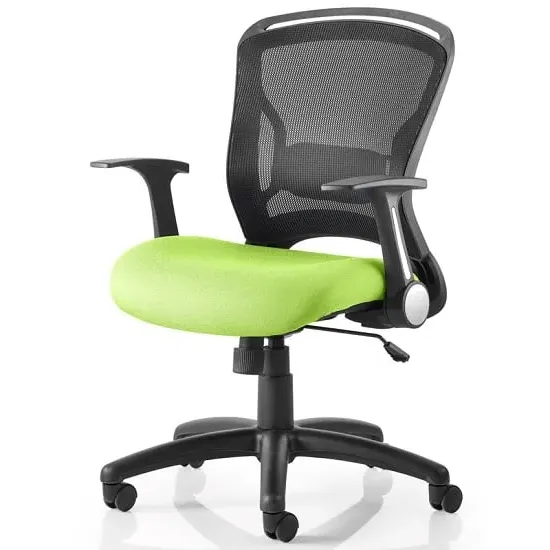 Mendes Office Chair with Castors - Green, Fabric