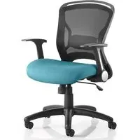 Mendes Office Chair with Castors - Kingfisher, Fabric