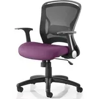 Mendes Office Chair with Castors - Purple, Fabric