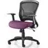 Mendes Office Chair with Castors - Purple, Fabric