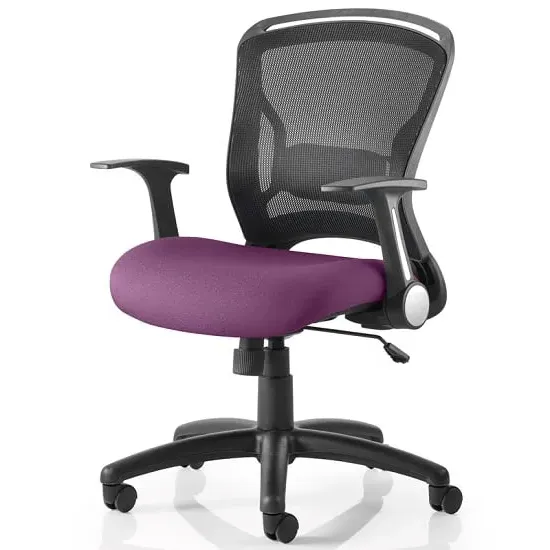 Mendes Office Chair with Castors - Purple, Fabric