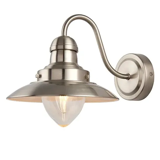 Mendip Wall Light - Clear, Satin Nickel