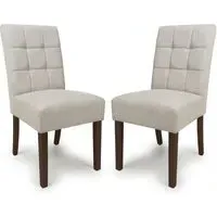 Mendoza Dining Chairs - Natural, Fabric