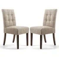 Mendoza Dining Chairs - Oatmeal, Fabric