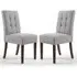 Mendoza Dining Chairs - Silver Grey, Fabric