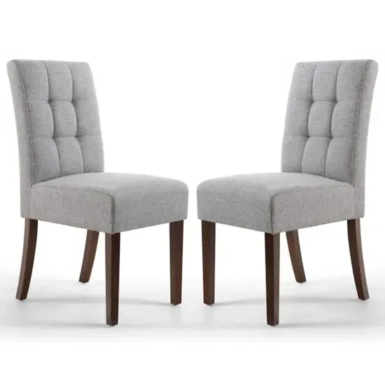 Mendoza Dining Chairs - Silver Grey, Fabric