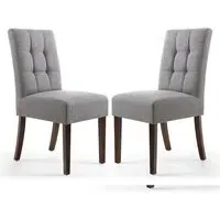 Mendoza Dining Chairs - Steel Grey, Fabric