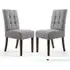 Mendoza Dining Chairs - Steel Grey, Fabric