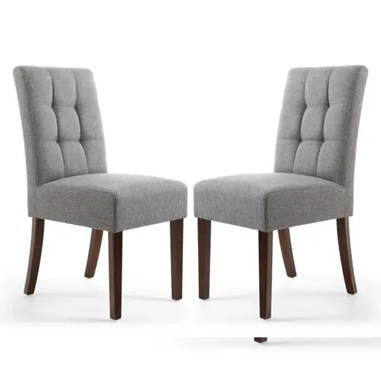 Mendoza Dining Chairs - Steel Grey, Fabric