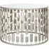 Menkalinan Large Round Side Table - Silver, Glass