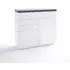Mentis Compact Sideboard with LED - White, Concrete
