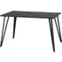 Mequon Rectangular Dining Table - Black, Marble Effect