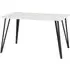 Mequon Rectangular Dining Table - White, Marble Effect