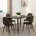 Mequon Rectangular Dining Table with 4 Alsip Chairs - Brown