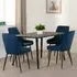 Mequon Rectangular Dining Table with 4 Avah Chairs - Blue