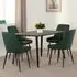 Mequon Rectangular Dining Table with 4 Avah Chairs - Green