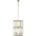 Merced Cylindrical Chandelier Ceiling Light - Nickel, Crystal