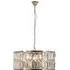 Merced Round Chandelier Ceiling Light - Nickel, Crystal
