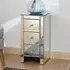 Meriden Mirrored Chest of 3 Drawers - Silver