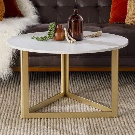 Meridian Round Coffee Table - White, MDF image