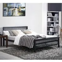 Meridian Small Double Bed Frame - Black, Metal alternate view