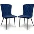 Merill Dining Chairs with Metal Legs - Navy, Fabric